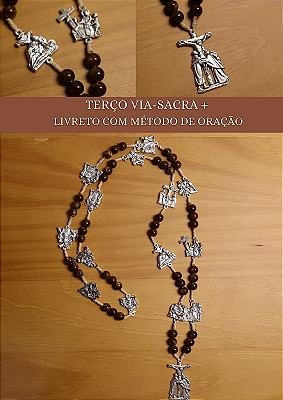 [PRÉ-VENDA] Kit: Terço Via Sacra + livreto com método de oração