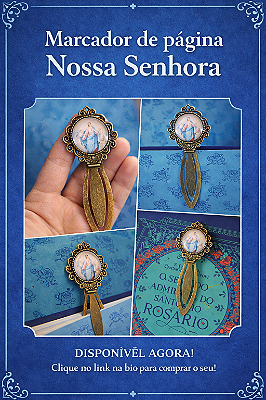 Marcador de página de metal - Nossa Senhora