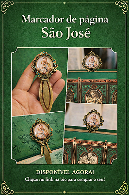 Marcador de página de metal - São José