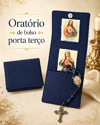 Oratório porta terço Sagrados Corações - várias cores