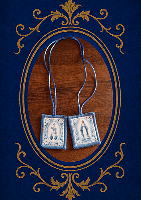Escapulário azul (modelo simples)