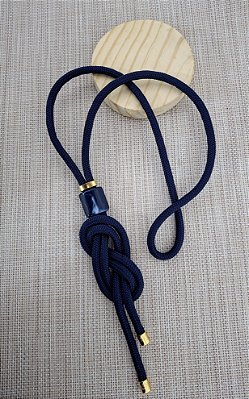 Colar Longo de Corda Náutica com Nó do  Infinito