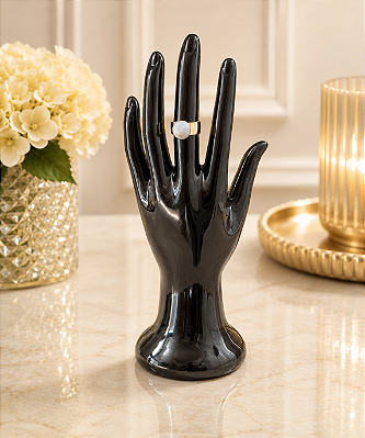 Anel Dourado com Pedra Natural de 10mm (nº 18)