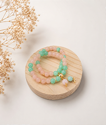 Pulseiras de Murano Tiffany e Rosa