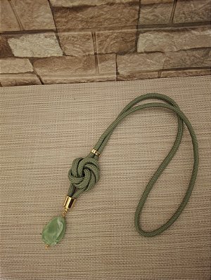 Colar de Corda Náutica Verde com Pingente