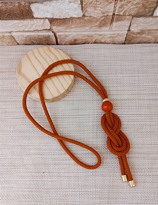 Colar Corda Náutica Terracota com Pingente