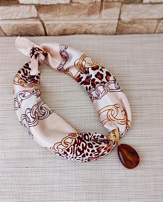 Colar Lenço Náutico Rose com Pingente