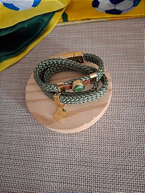 Pulseira Corda Náutica Verde Copa Bella Perla