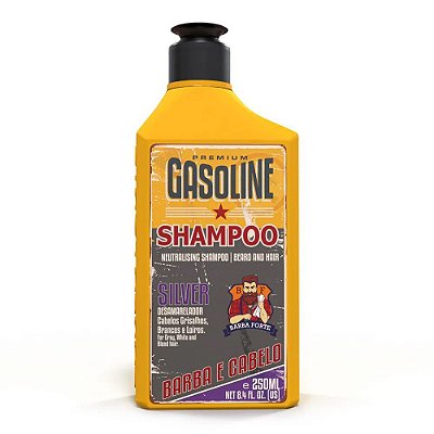 Shampoo para Barba e Cabelo 250ml - Gasoline Silver - Barba Forte