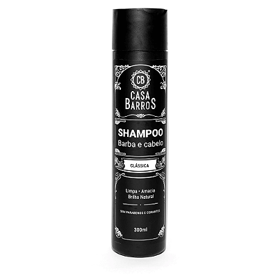 Shampoo para Barba e Cabelo 300ml - Classico - Casa Barros
