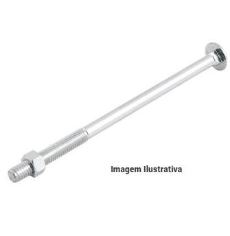 Parafuso Frances Zincado 5/16" X 6" - 50 Peças com Porca
