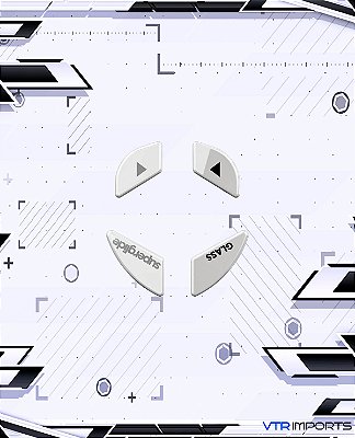 Mousefeet de Vidro Pulsar Superglide V1 - Model O e O-  (BRANCO)