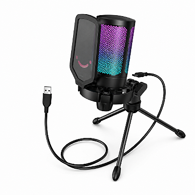 Microfone Fifine A6V RGB USB