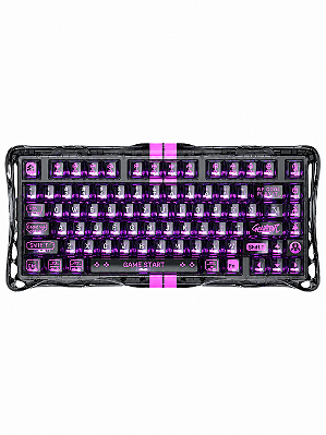 Teclado Mecânico Gravastar Mercury V75 LITE - Transparent Black