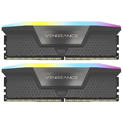 Memória RAM Corsair Vengeance RGB DDR5 32GB (2x16GB) 6000 MT/s - Cinza (CMH32GX5M2D6000Z38)