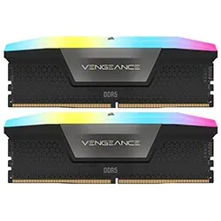 Memória RAM Corsair Vengeance RGB DDR5 (2X16GB) 5600 MT/s - Preto (CMH32GX5M2B5600C40K)