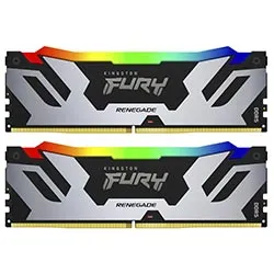 Memória RAM Kingston Fury Renegade DDR5 96GB (2x48GB) 6000 MT/s RGB - Preto / Prata (KF560C32RSAK2-96)