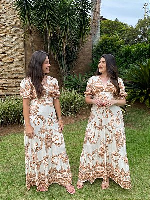 Vestido transpassado (Marrom)