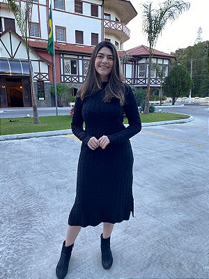 Vestido de mousse (Preto)