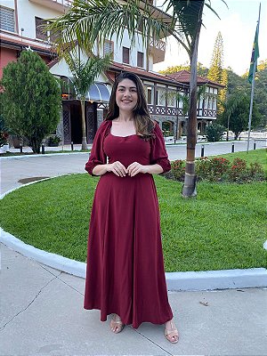 Vestido outono (Marsala)