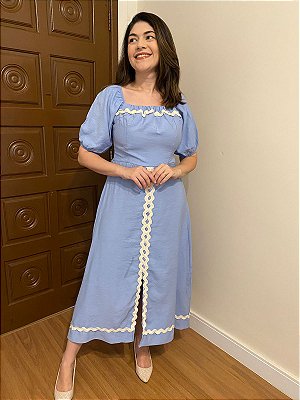 Vestido Clássico (Azul)