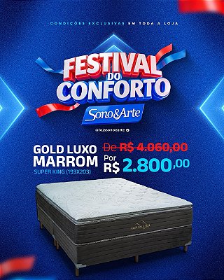 Conjunto Box Gold Luxo Molas Ensacadas - Soft Flex