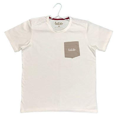 Camiseta Latido off-white bolso 