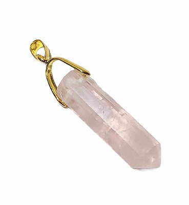 Pingente difusor pessoal - Pedra quartzo rosa