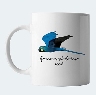 Caneca LOOK! Arara-azul-de-lear