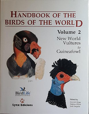 Livro Handbook of the Birds of the World - vol 02. New World Vultures to Guineafowl - USADO