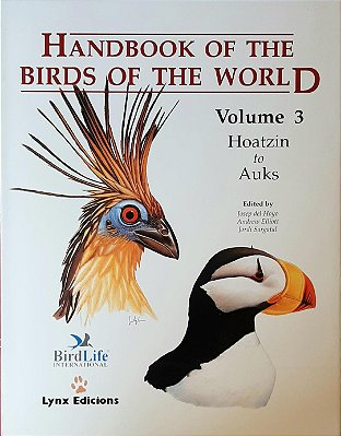 Livro Handbook of the Birds of the World - vol 03. Hoatzin to Auks - USADO