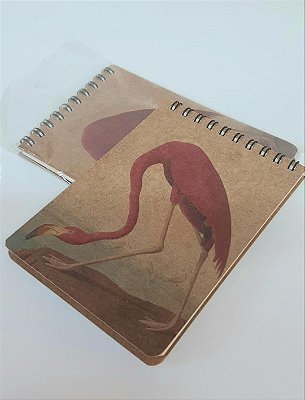 Caderneta de Campo Kraft - Sketchbook Flamingo
