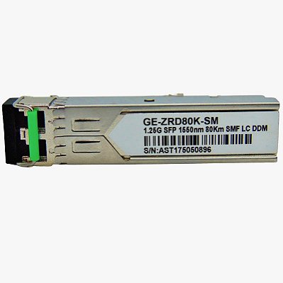 SFP 1.25G 80KM LC Duplex DDM TX1550NM GE-ZRD80K-SM