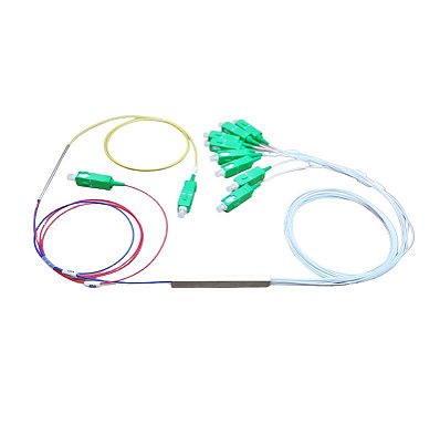 Splitter Hibrido 1x2 FBT 40-60% + 1x9 SC-APC PLC