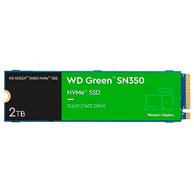 SSD Western Digital M.2 2TB SN350 Green NVMe - WDS200T3G0C