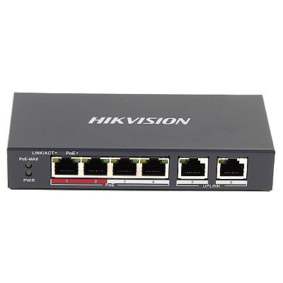 Switch Hub Hikvision 04P 10/100Mbps PoE DS-3E0106P-E/M