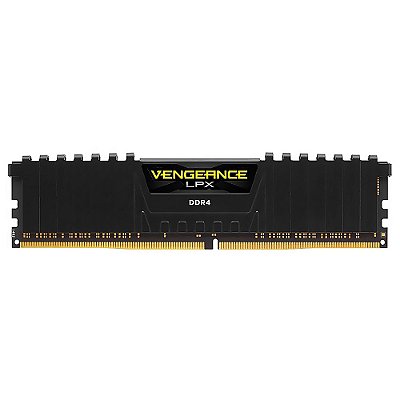 Memória DDR4 16GB 2400MHz Corsair VENGEANCE LPX PRETO CMK16GX4M1A2400C16