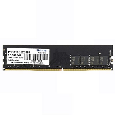 Memória DDR4 16GB 3200MHz  Patriot SIGNATURE LINE PRETO - PSD416G320081