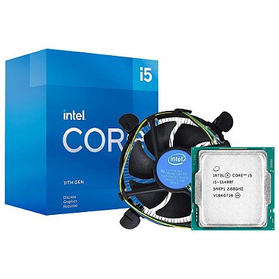 Processador Intel Core i5-11400F S1200 2.6GHZ 12MB GRAFICO NAO INTEGRADO BOX (COM COOLER)