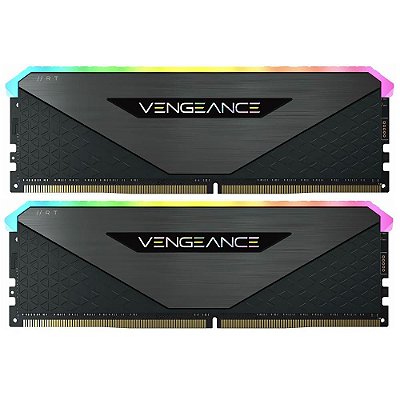 Memória DDR4 16GB 3200MHz Corsair (2X8GB) VENGEANCE RGB RT CINZA CMN16GX4M2Z3200C16