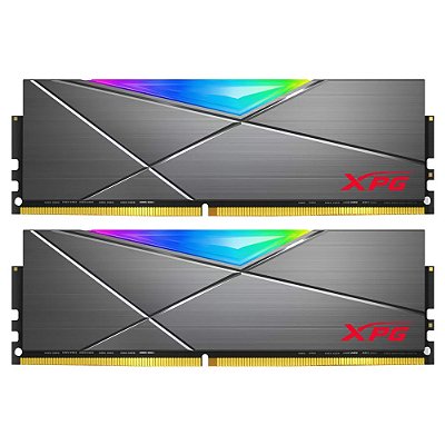 Memória DDR4 16GB 3200MHz ADATA (2X8GB) XPG SPECTRIX D50 RGB CINZA AX4U32008G16A-DT50
