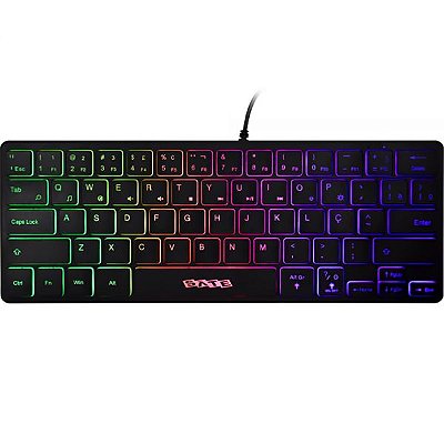 Teclado Gamer Satellite Ak-871 Rgb Usb - Preto (Português)