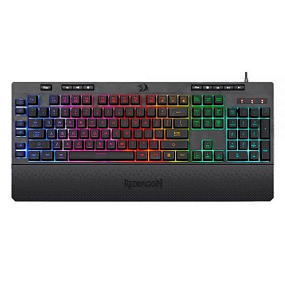 Teclado Gamer Redragon Shiva K512 Usb Rgb - Preto (Espanhol)