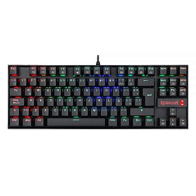 Teclado Gamer Redragon Kumara K552 Usb Rgb - Preto (Espanhol)