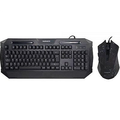 Kit Teclado Gamer Magnavox Mga3209-Mo Rainbow Light + Mouse Usb - Preto (Espanhol)