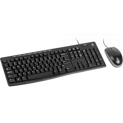 Kit Teclado + Mouse Logitech Mk200 - Preto (Inglês) (920-002714)