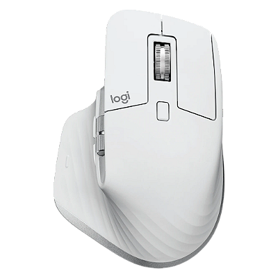 Mouse Gamer Logitech Mx Master 3S Wireless / Bluetooth - Branco (910-006562)
