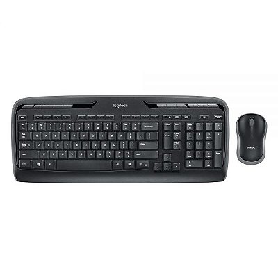 Kit Teclado + Mouse Sem Fio Logitech Mk320 - Preto (Inglês)