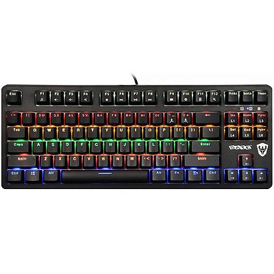 Teclado Gamer Satellite Gk-501 Rgb - Preto (Português)