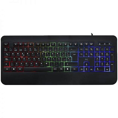 Teclado Mtek Kb-7701Lr-Esp Backlight Usb - Preto (Espanhol)
